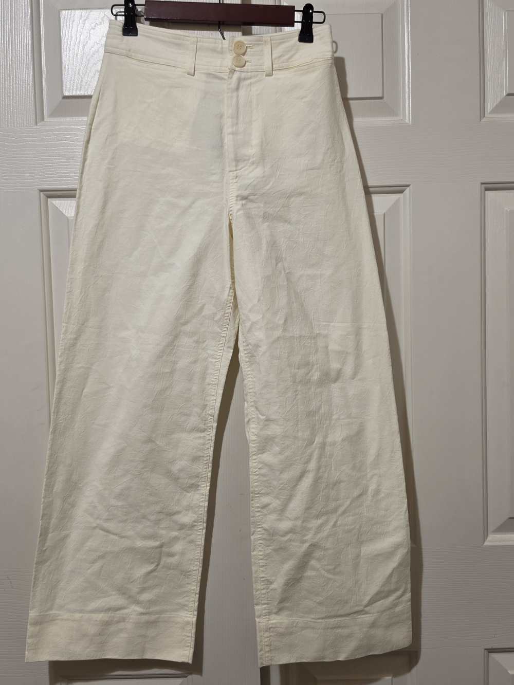 Apiece Apart NY Classic Merida high-rise Pants Women’s size 2 Cream Cotton